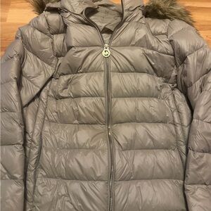 Michael Kors Taupe Puffer Jacket